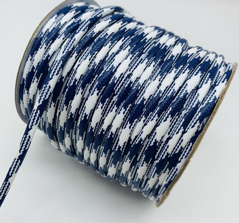 5mm38米墨兰白双色圆韩国蜡线 diy线材双色拼色蜡绳斜纹 d315