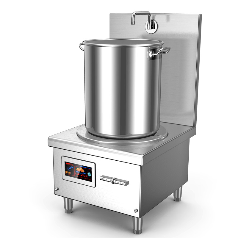 商用大功率电磁矮汤炉 平面低汤灶食堂煲熬汤烧水电磁灶厨房设备