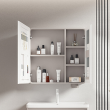 太空铝圆弧形浴室镜柜智能灯光储物柜卫生间挂墙式带梳妆镜抽之艳