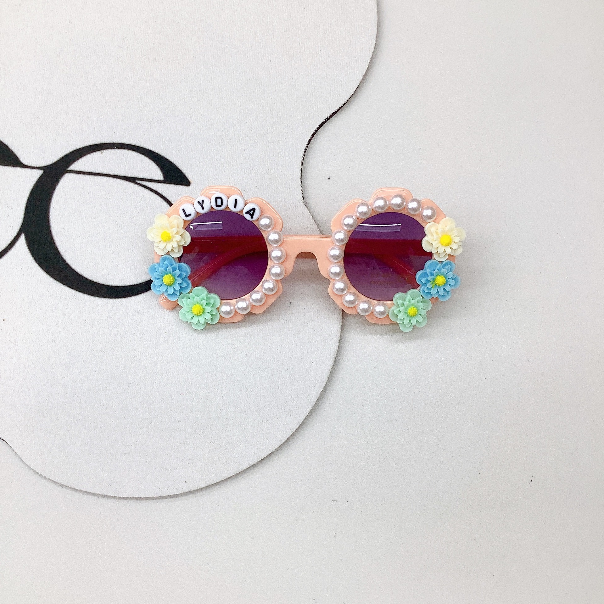 New Fashion Kids Sunglasses Diy Cute Personality Flower Baby Sunglasses Sunglasses Boys and Girls Glasses Tide