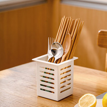F2CZ筷子篓免打孔墙壁挂式筷子筒沥水镂空通风厨房餐具收纳盒汤勺