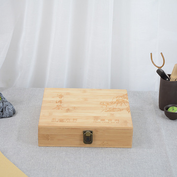 中式木质茶饼包装盒普洱茶叶收纳盒天地盖竹木茶饼盒节日茶盒