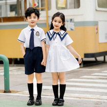 幼儿园园服夏装小学生校服套装儿童夏季班服白衬衫毕业合唱表演服