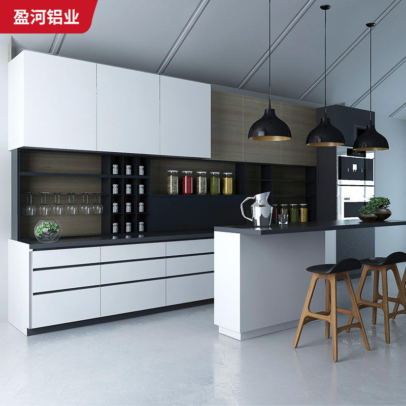 批发2022冬佛山福美居轻奢简约实用整体橱柜德赛斯岩板现代餐具柜厨房