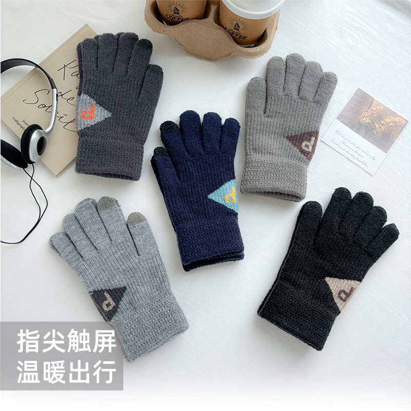 warm gloves autumn and winter student touch screen warm gloves men and women couple adult autumn and winter wool gloves
