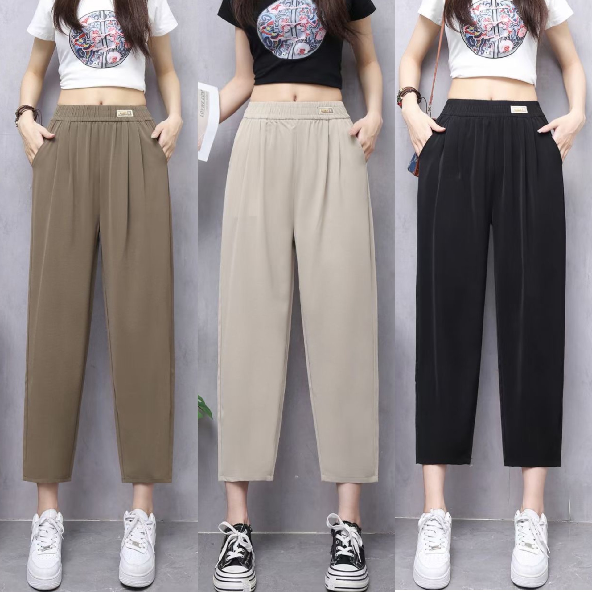 西裤裤夏季女裤裤百搭休闲裤垂感女宽松裤时尚百搭夏义乌工厂