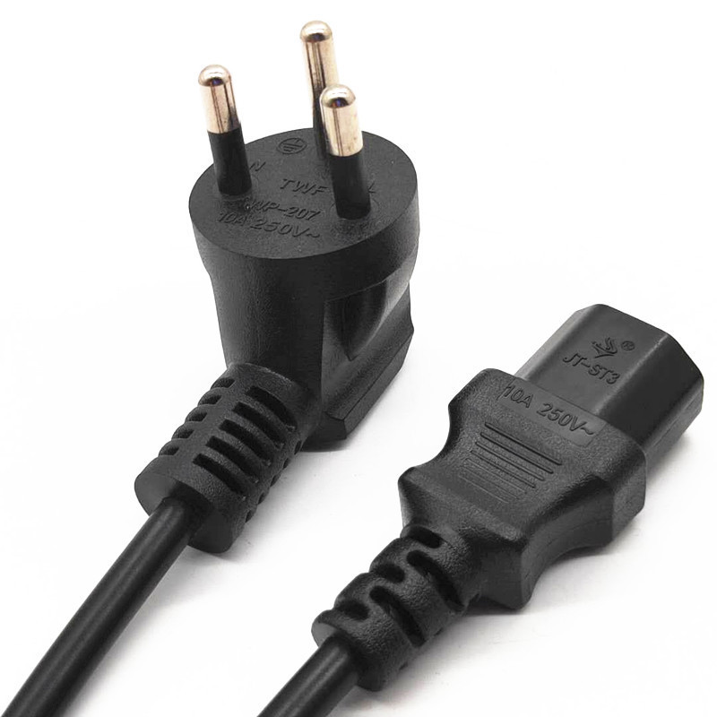 泰式tis电源线泰规三芯纯铜三插梅花尾插头线泰国电源线