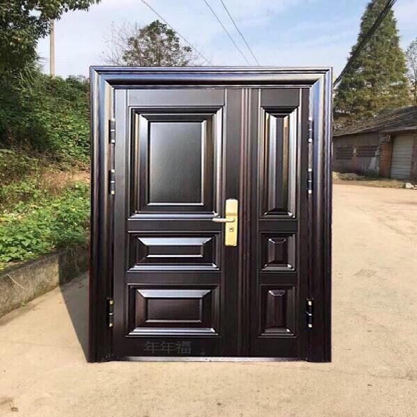 甲级防雨防晒防盗门对开入户别墅锌合金大门通风非标进户门仿铜门