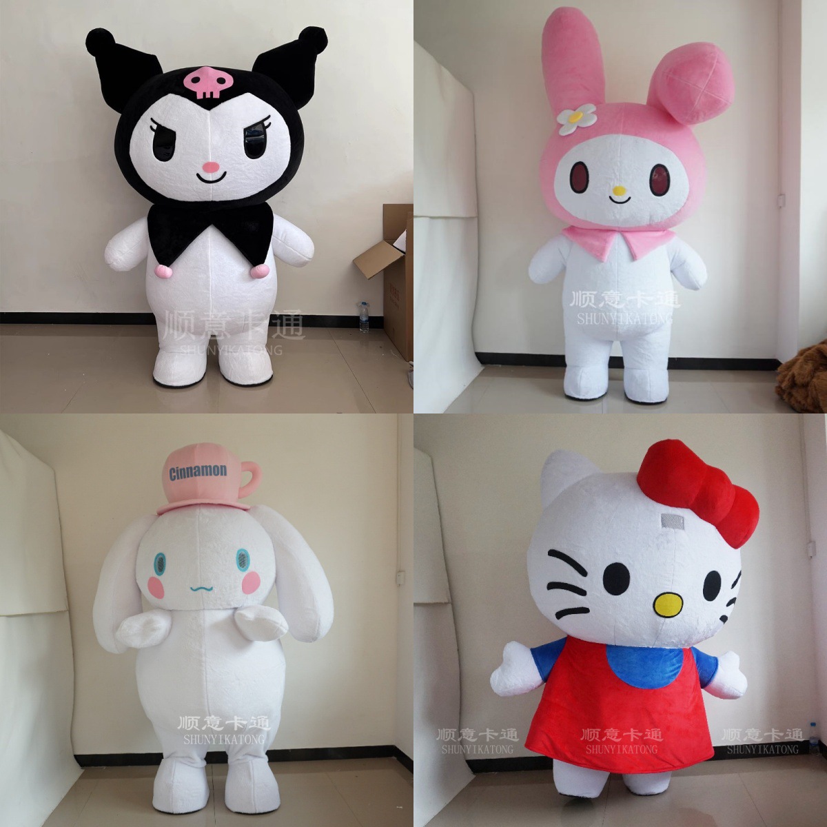 库洛米充气卡通人偶服装美乐蒂帕恰狗布丁狗kt猫表演玉桂狗玩偶服