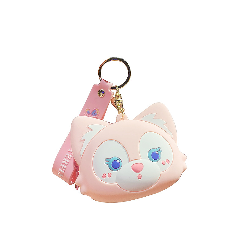 Linebeier Small Wallet Key Chain Coin Purse Cute Fox Key Pendants Mini Storage Pendant Key Ring