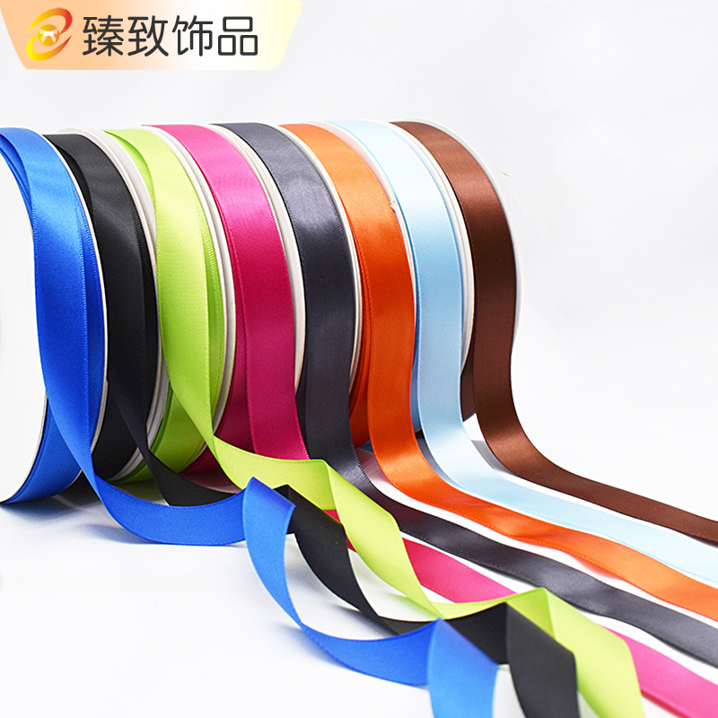 现货高密双面涤纶黑色丝带鲜花礼品彩带蛋糕包装缎带蝴蝶结辅料