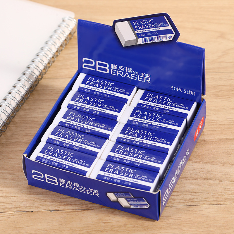 Eraser Pupils' Pencil 2B Exam Rubber Clean, Soft and Easy to Wipe Clean Children Learning Stationery Supplies