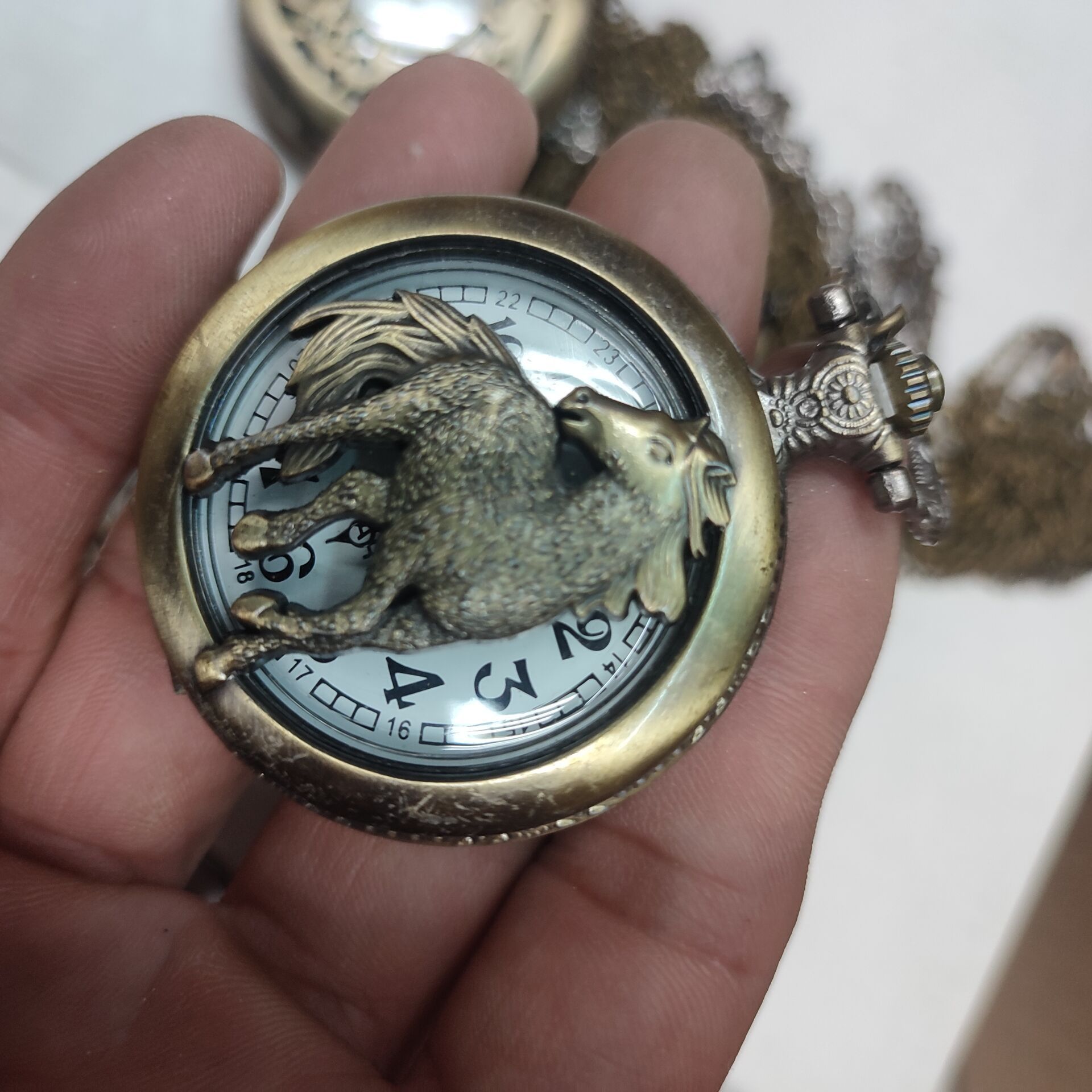 怀表 复古中国长城北京旅游景点纪念品饰品 男 女指针石英表挂表