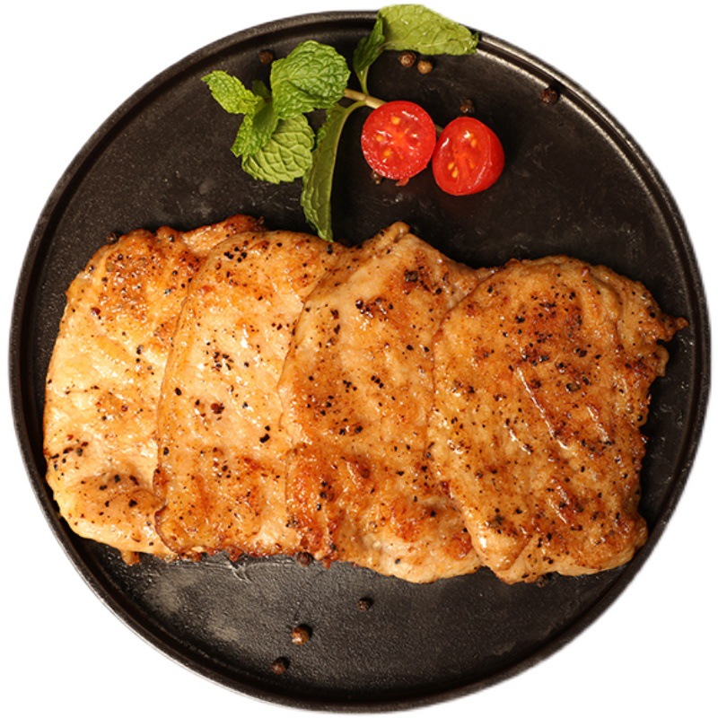 黑椒脆皮猪扒冷冻半成品西餐厅汉堡材料香煎黑椒味猪排