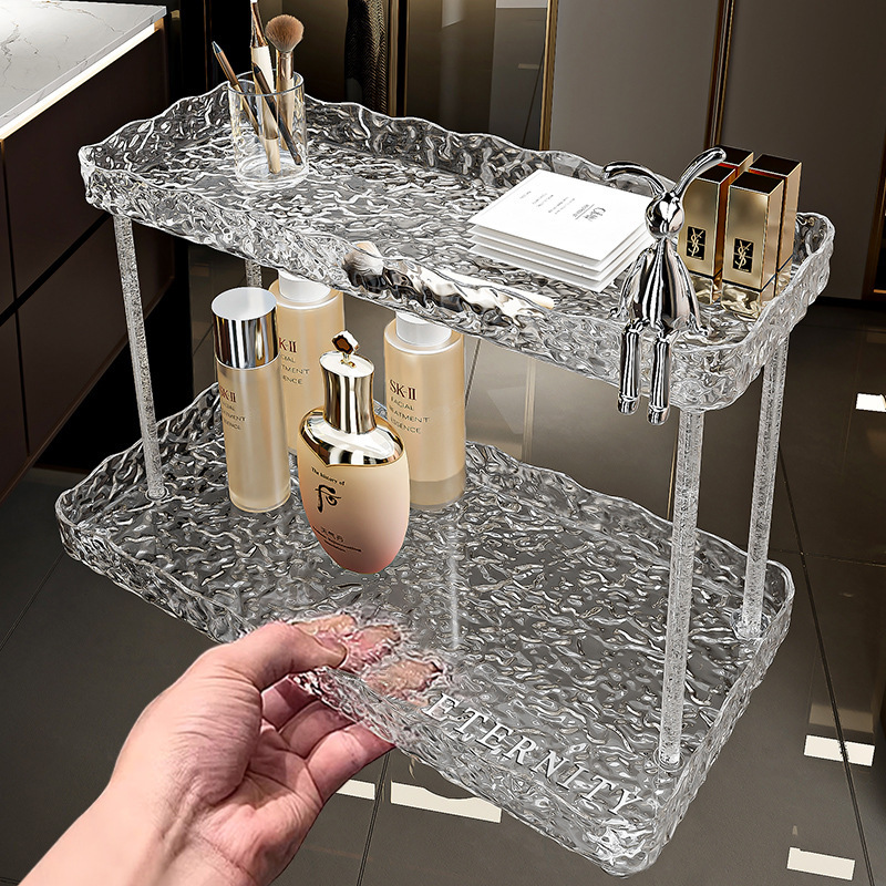 Toilet Storage Rack Vanity Storage Rack Toilet Bathroom Cosmetics Lipstick Storage Box Desktop Water Ripple Rack