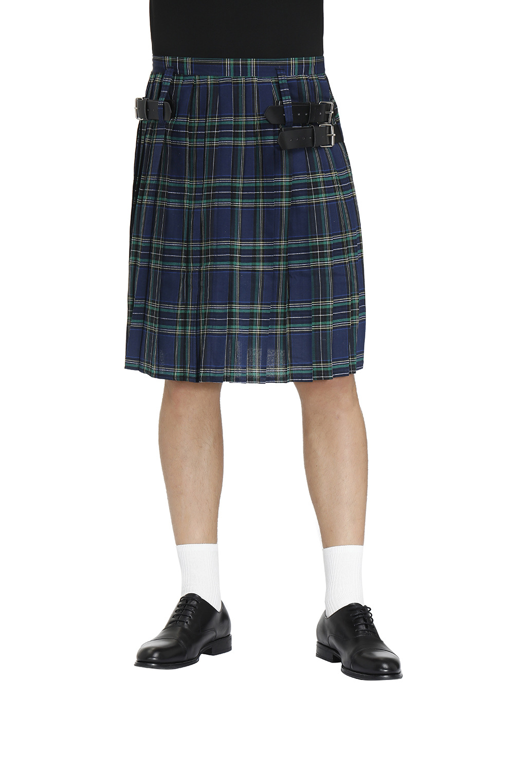 新款万圣节服装cosplay苏格兰裙男装格纹百褶半身裙舞会派对服装采购