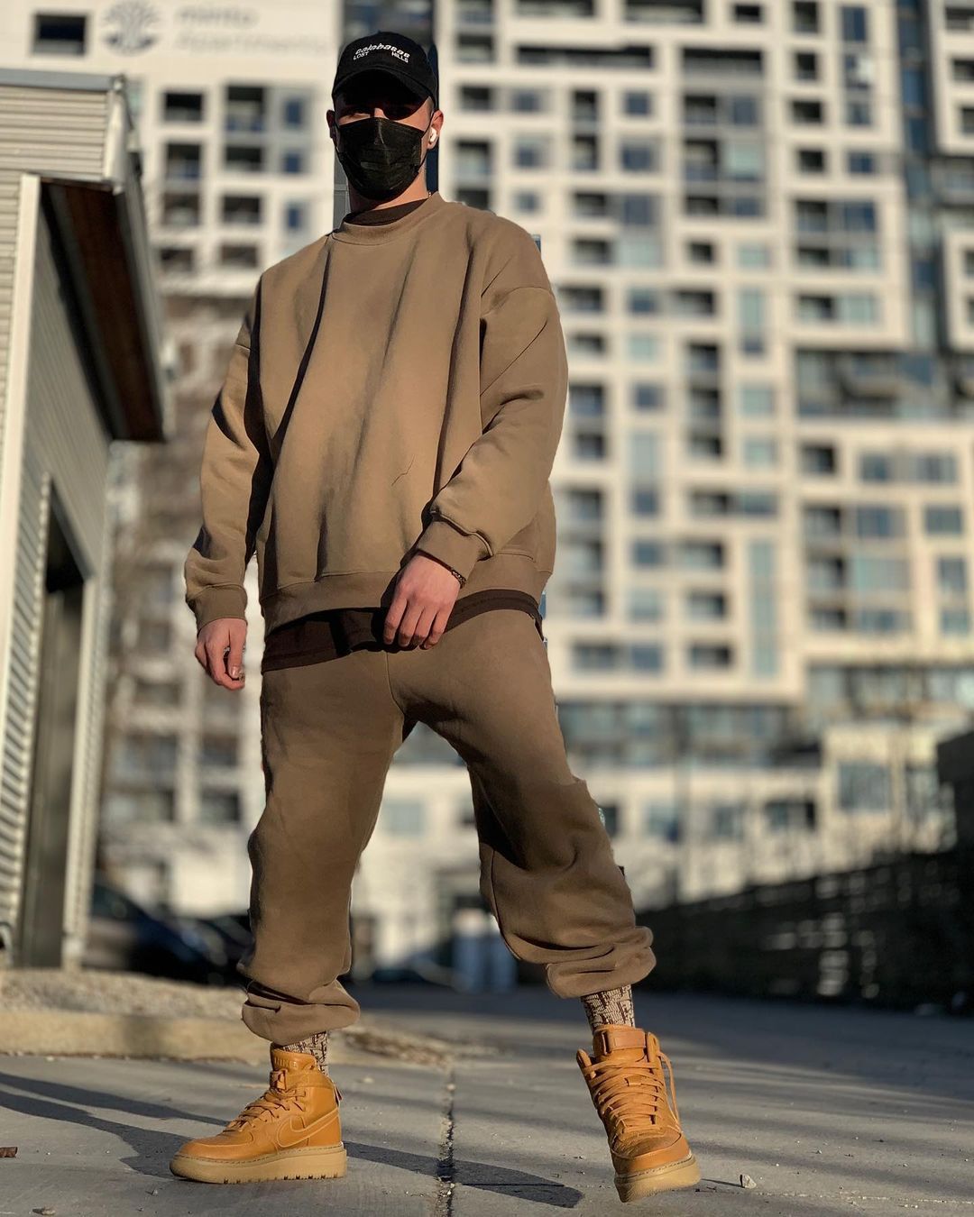 kanye侃爷同款裤子yeezy season6水洗做旧纯色束脚裤高街宽松卫裤