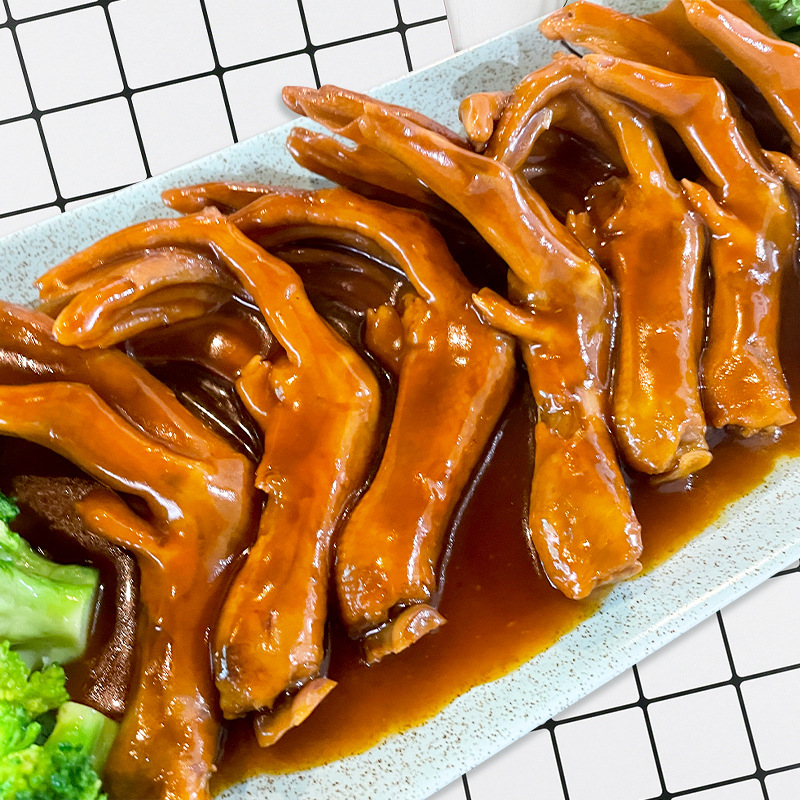 2包包邮 新豪登鲍汁扣掌700g鸭掌冷冻半成品食品预制菜中餐新品