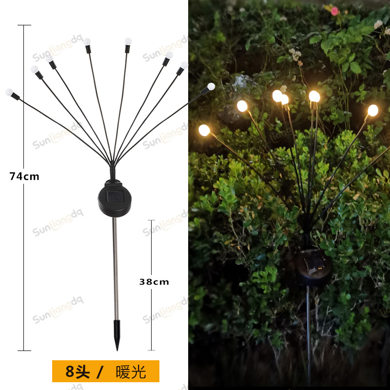 Strictly Selected Solar Firefly Lights Outdoor Courtyard Ambience Light Garden White Ball Light Ornamental Floor Outlet Lawn Lamp