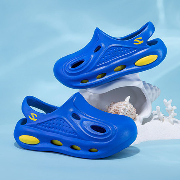 hobibear夏季男童拖鞋儿童沙滩鞋女童凉鞋小童洞洞鞋外贸款式代发