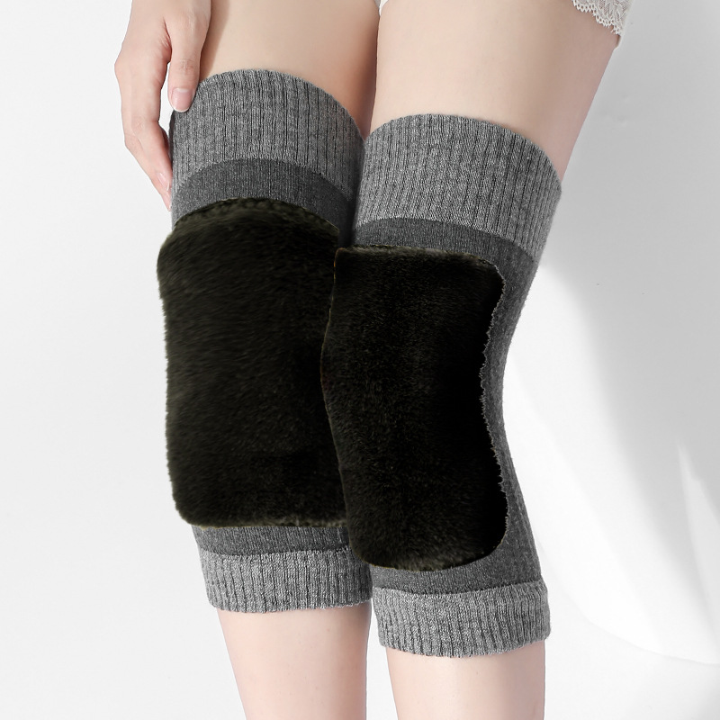Autumn and Winter Wool Kneecap Warm Kneecap Kneecap Heating Thickened Large Size Loose Old Cold Leg Elderly Cold-Proof Leggings