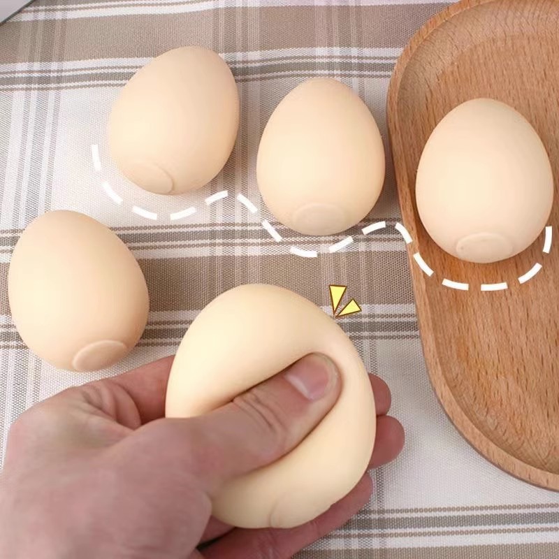 Squeeze Vent Egg Decompression Toy Funny Trick Useful Tool for Pressure Reduction Squeezing Toy Simulated Bun Model Slow Rebound Gift