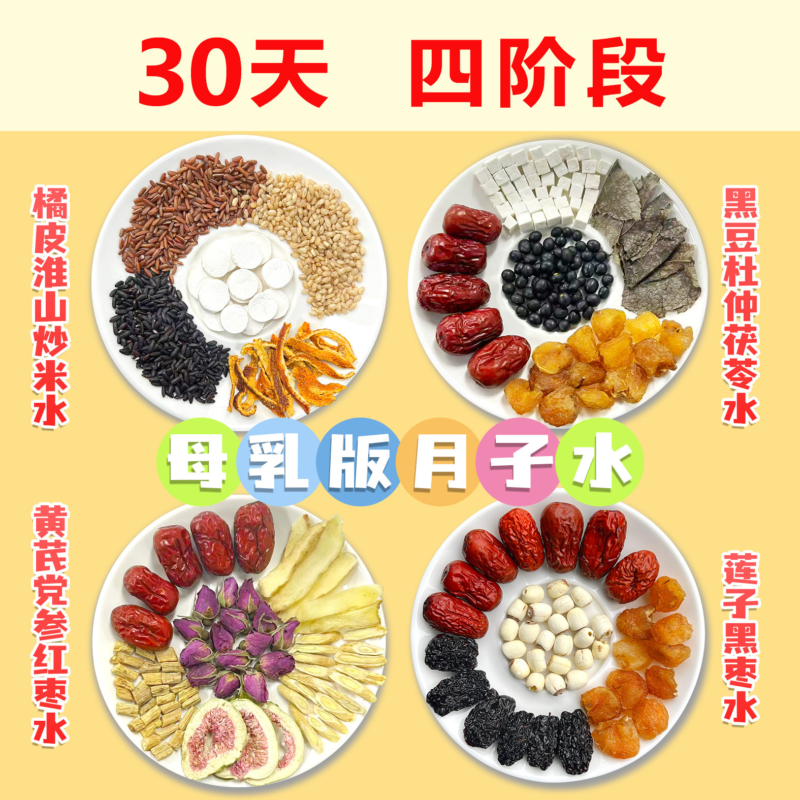 月子水月子茶材料包产后剖腹产小月子调理30天月子水真空包装精品