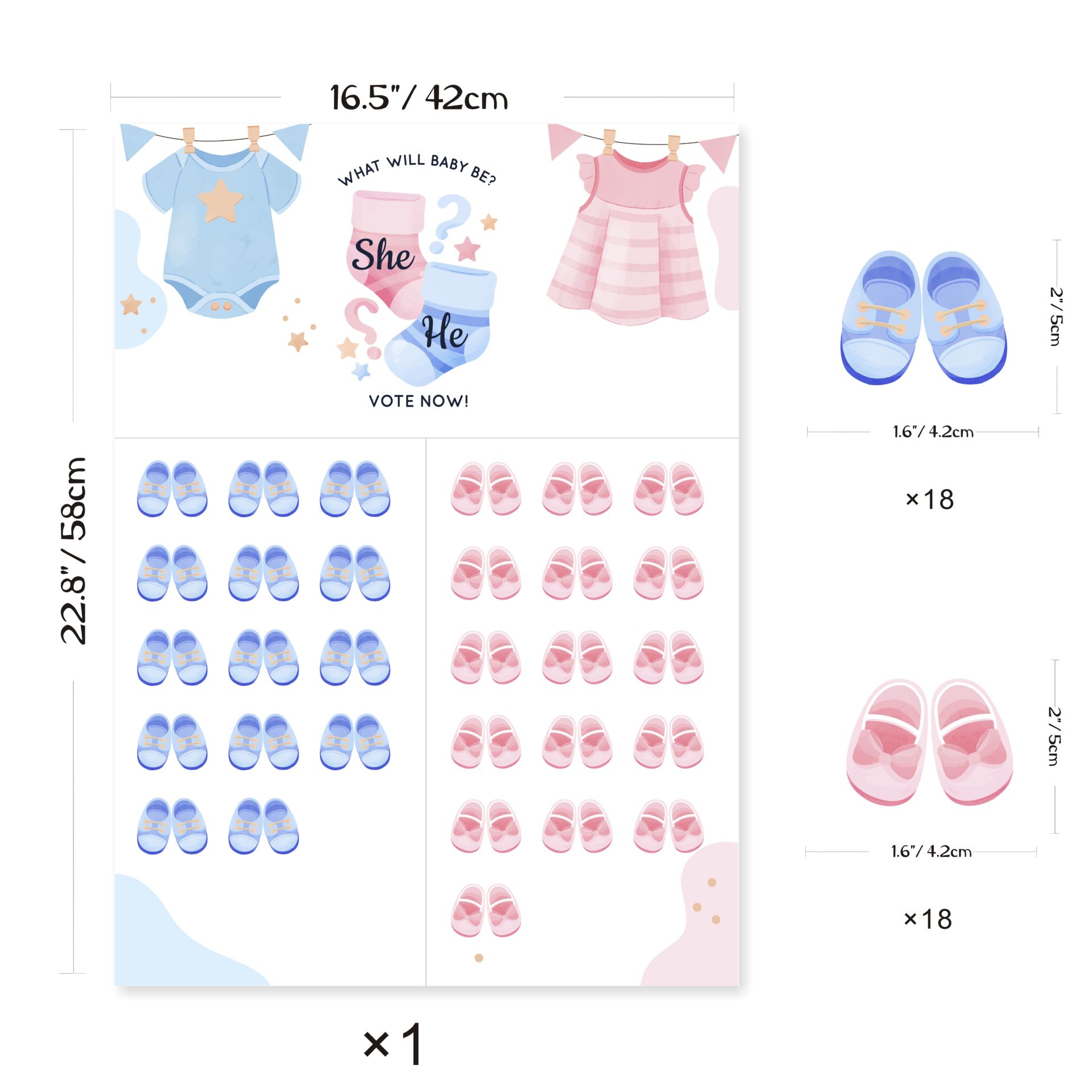 欧美性别揭示亚马逊宝宝揭秘派队游戏卡baby shower生日聚会party