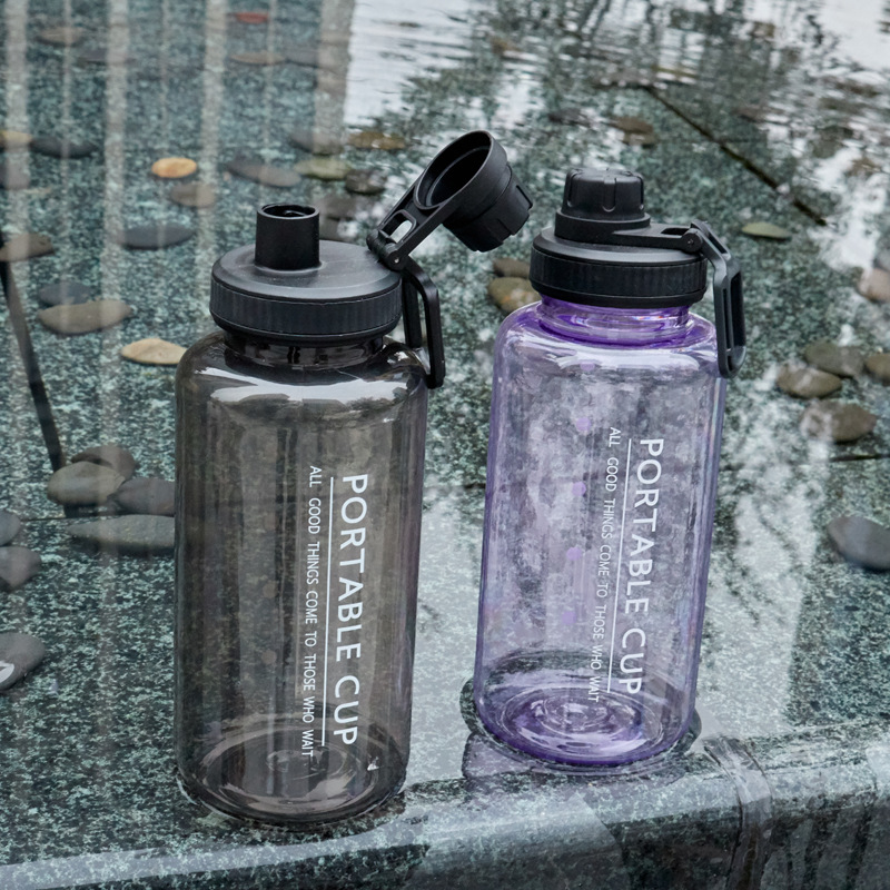 New Transparent Plastic Cup Good-looking Scaled Cup Outdoor Large Capacity Sports Bottle Drinking Cup Wholesale
