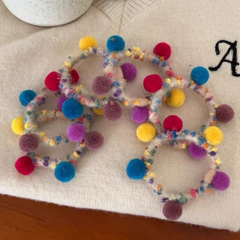 现货开司米彩色毛毛球杨梅球diy儿童玩具毛线球厂家直销毛绒球球