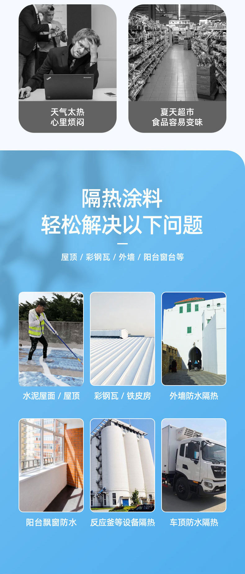 会胜纳米隔热涂料 屋顶外墙彩钢瓦防水防晒反射隔热涂料晒不热漆