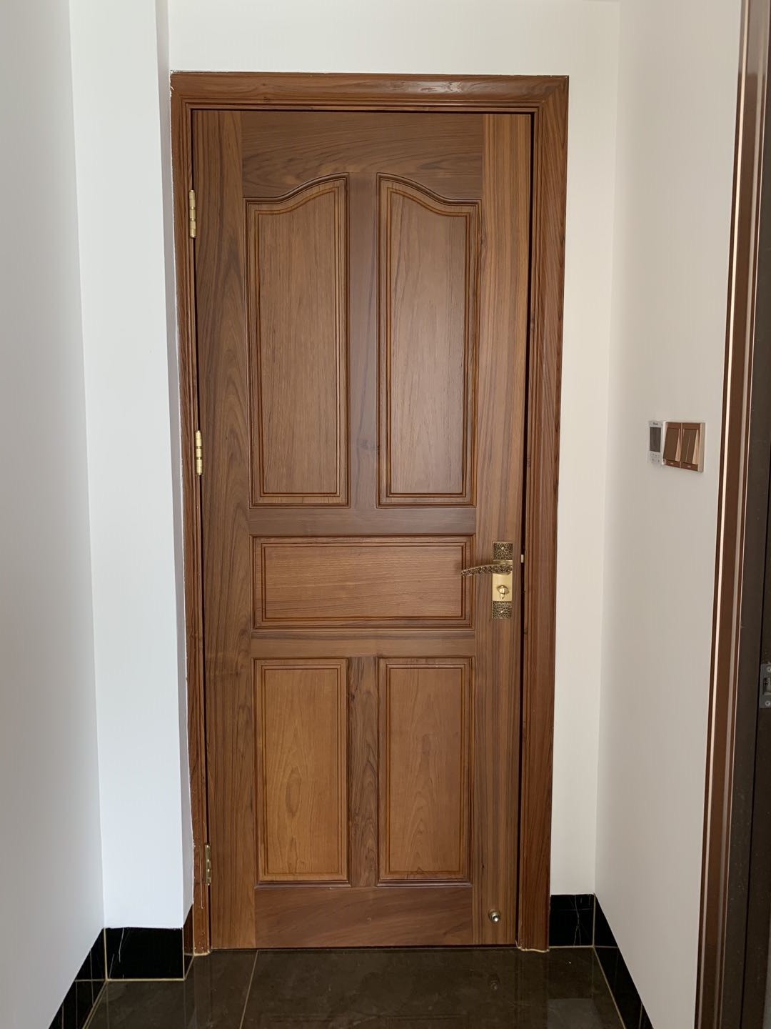 批发缅甸柚木纯原木大门沙比利室内家用房门卧室推拉门实木子母门