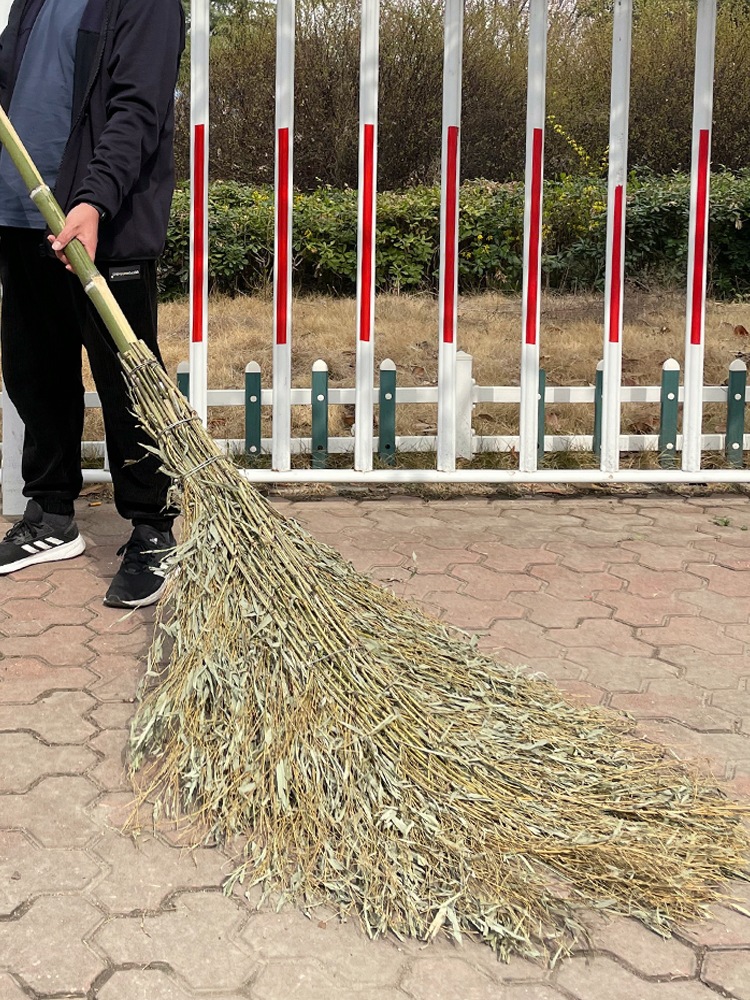 75fi老式扫笤帚商用户外专用竹叶环卫马路庭院大扫把扫院子竹扫帚