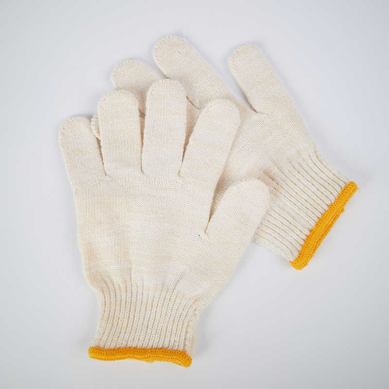Factory Direct Sales Ten-Pin Construction Site Labor Protection Factory Mechanical Maintenance Express Handling White Silk Gloves Wholesale
