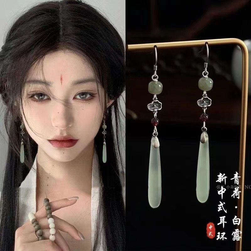 new chinese style ethnic style song dynasty tassel earrings chinese style ancient style earrings retro cheongsam hanfu cold earrings for women