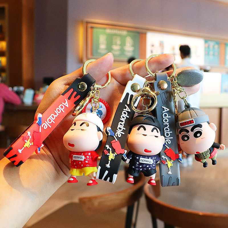 New Crayon Small New Keychain Riman Lovely Bag Car Key Chain Pendant Accessories Crane Machine Small Gift