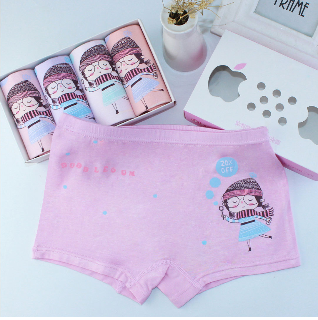 女童内裤莫代尔平角卡通多款混搭女生四角裤公主中大童女宝宝内裤