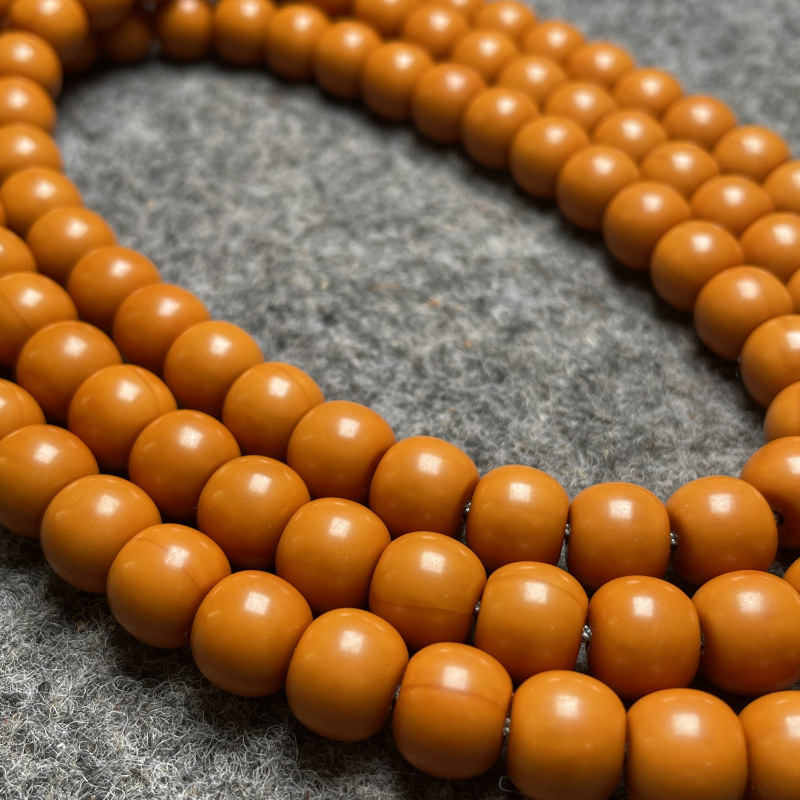 精工猴头桶珠108佛珠老型桶珠光珠藏式手链文玩菩提佛珠手链10mm