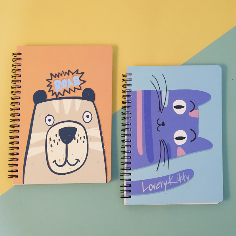 现货批发外贸新款线圈笔记本活页本学生恐龙卡通作业手账日记本子