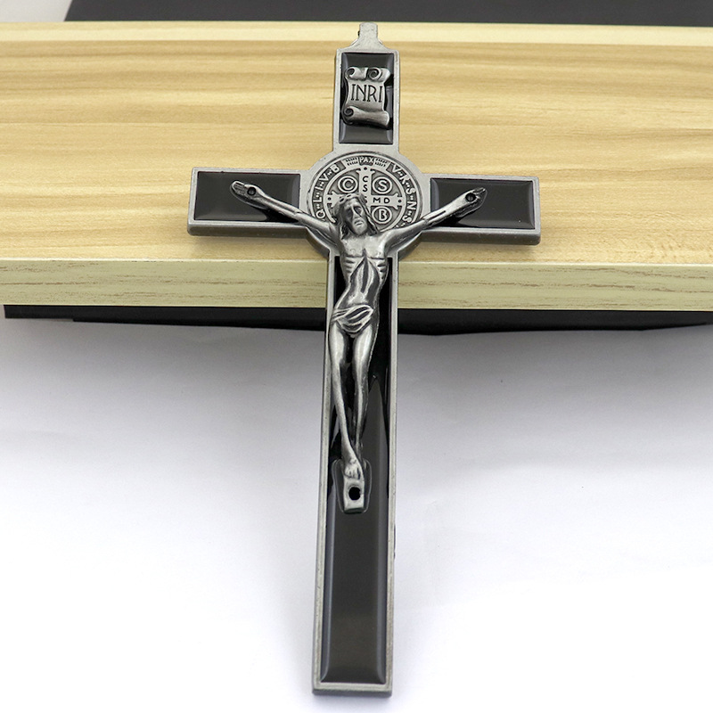 Foreign Trade Hot Sale Factory Current Supply Jesus Cross Metal Religious Crafts Pendant Home Office Decorations