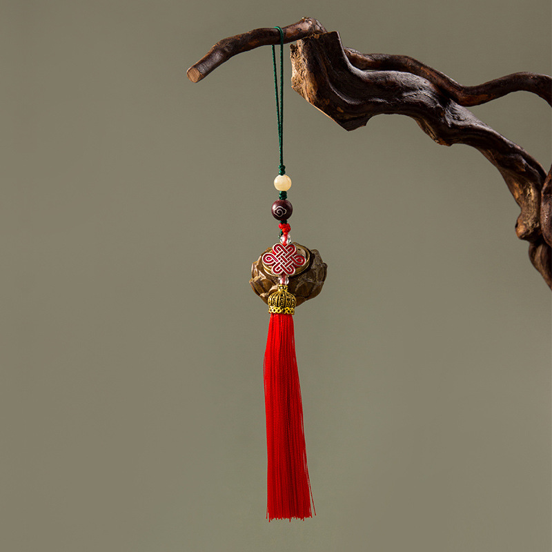 绿檀流苏香囊钥匙扣挂件创意手机u盘绳汽车链圈环男女古风包挂饰