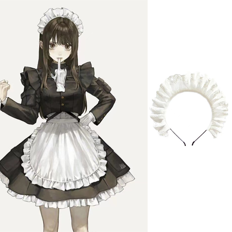 代发可爱日系lolita女仆头饰lo娘发箍cosplay女仆发箍蕾丝发带