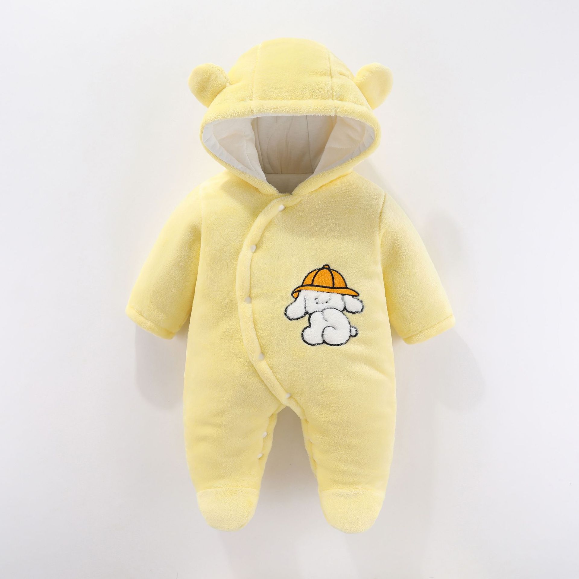 Baby Clothes Autumn and Winter Clothes Baby Jumpsuits Holding Clothes One Year Old Going out Winter Clothes Super Cute Internet Celebrity Thickened Crawling Suit