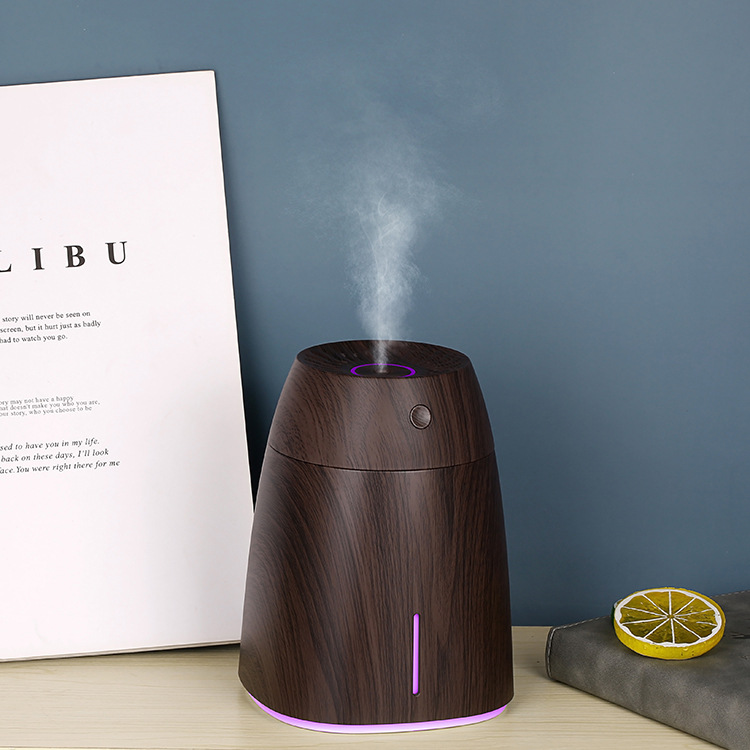 USB Humidifier Luminous Household Silent Bedroom Office Air Wood Grain Humidifier Gift Wholesale