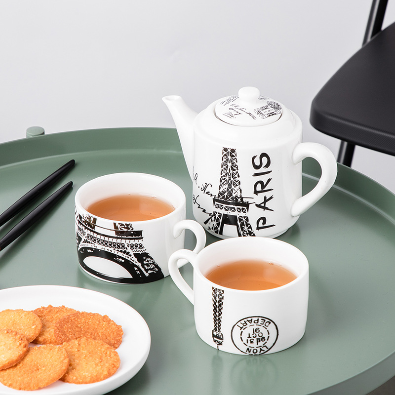 Northern European-Style Ceramic Tea Set Home Use Set Living Room Cup Drinking Ware Teapot Scented Teapot Tea Set