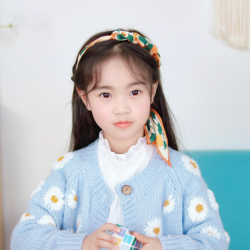 小美妮超长发带水果丝带编发彩带儿童绑头发蝴蝶结复古发饰