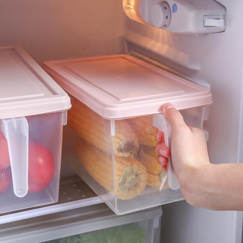 冰箱大容量收纳盒套装透明保鲜盒厨房收纳整理储物塑料食物密封罐