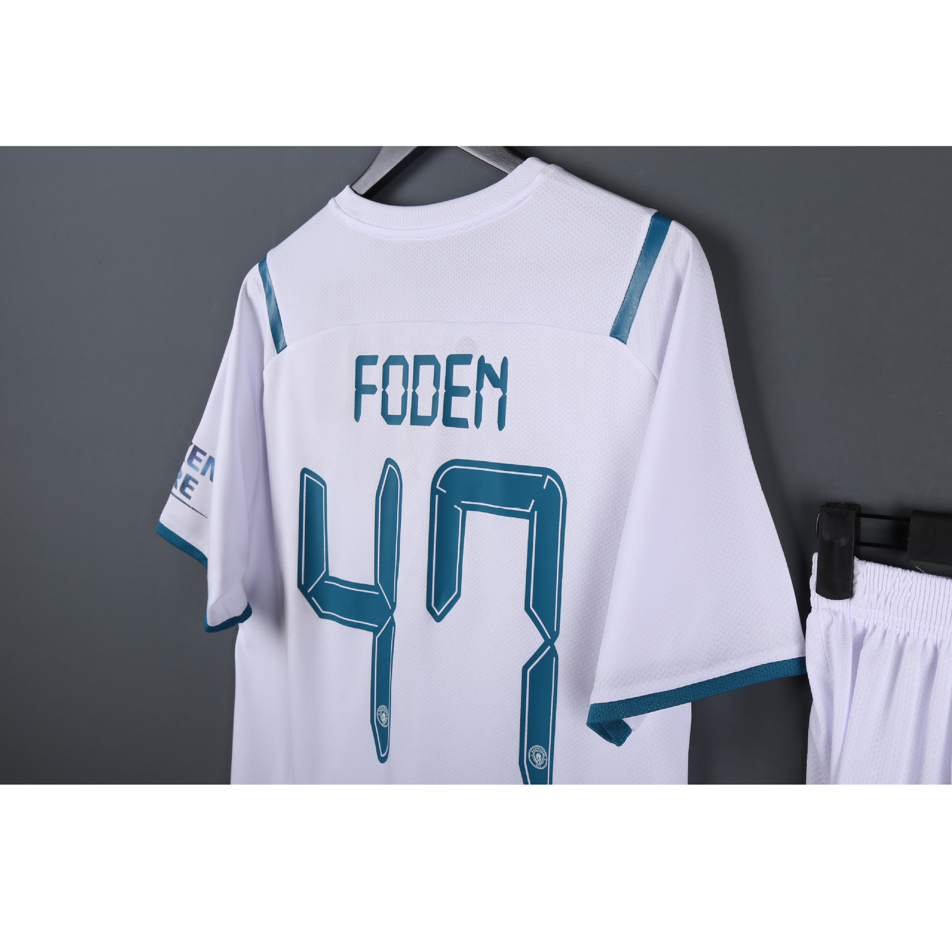 新款21-22赛季曼城客场球衣德布劳内格拉利什短袖足球服球衣套装