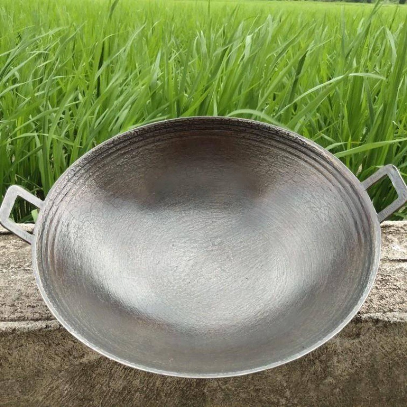 手工炒茶锅原生态土铁无涂层生铁农村柴火炒炒菜香跨境专供代发