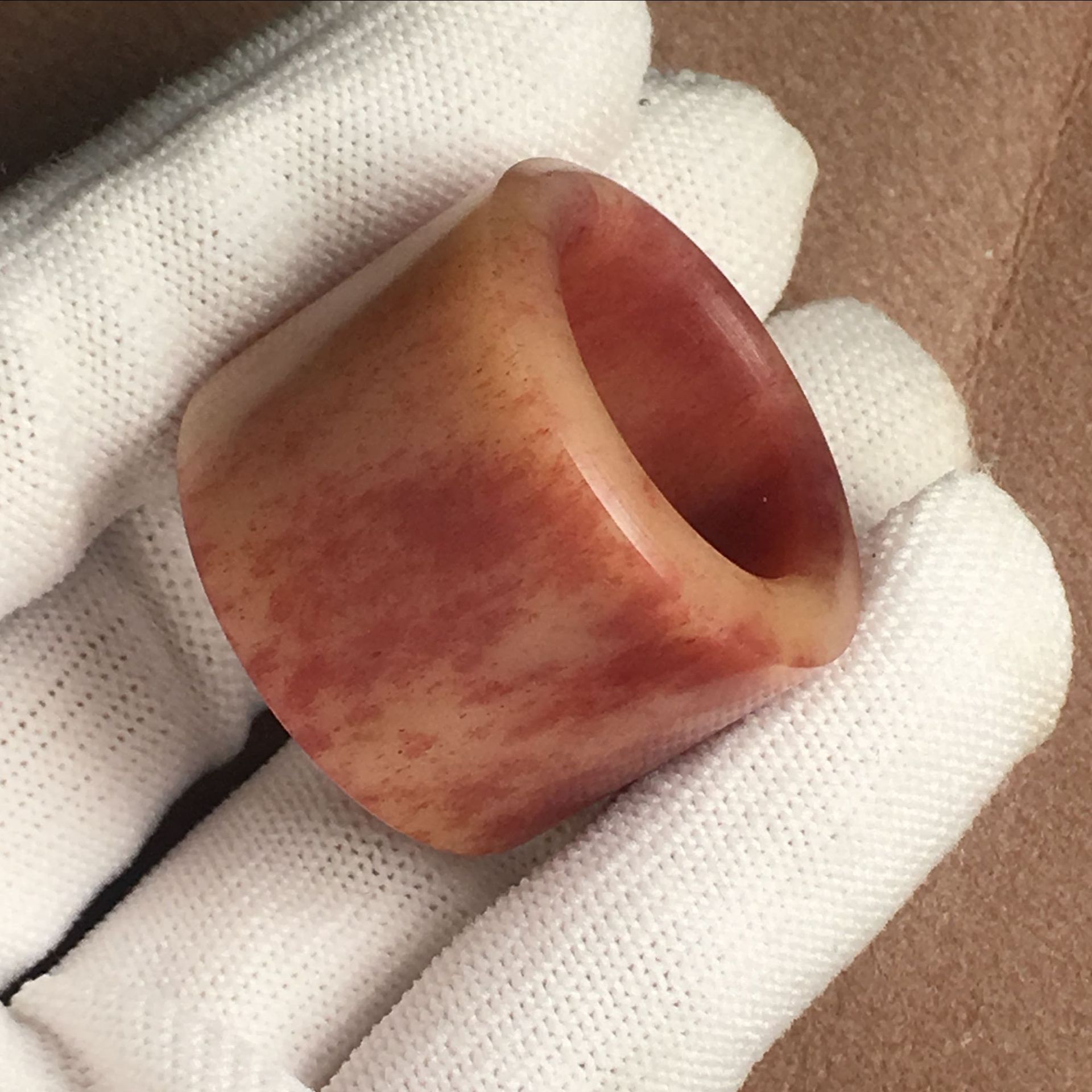 血料骆驼骨扳指牛骨驼骨扳指戒指文玩骨角牙